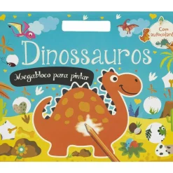 Dinossauros - Megabloco para Pintar com Autocolantes