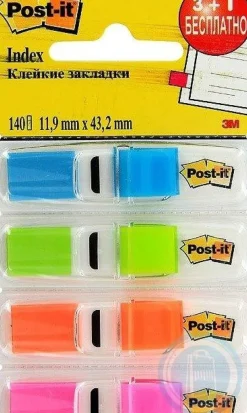 Dispensador com Sinalizadores Index 4 Cores Post It