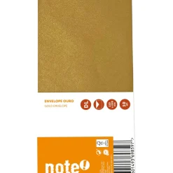 Envelope Silicone Dl 110*220 Dourado 10 unidades Note