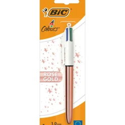 Esferógrafica Com 4Cores Rose Gold Bic