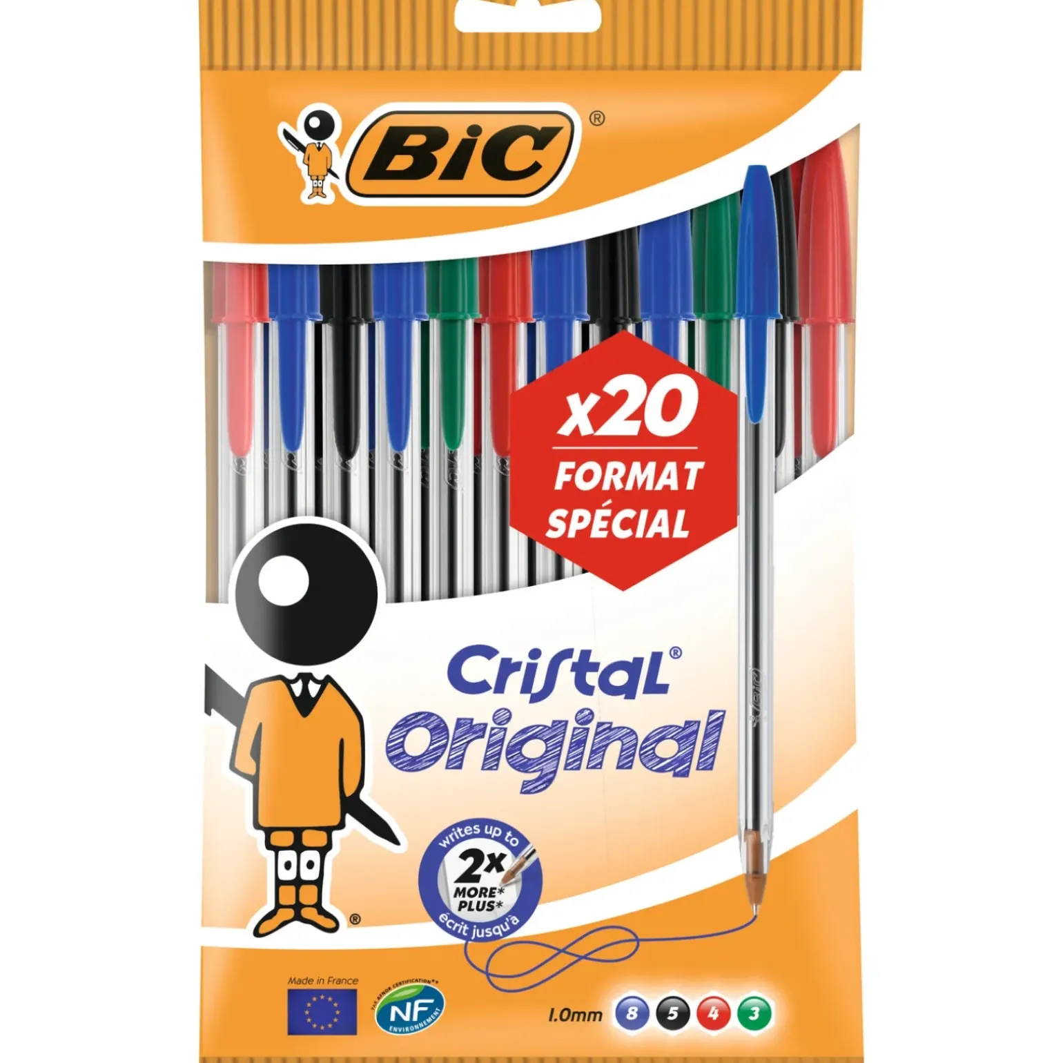 Esferográfica Bic Cristal Sortido 20 Unidades
