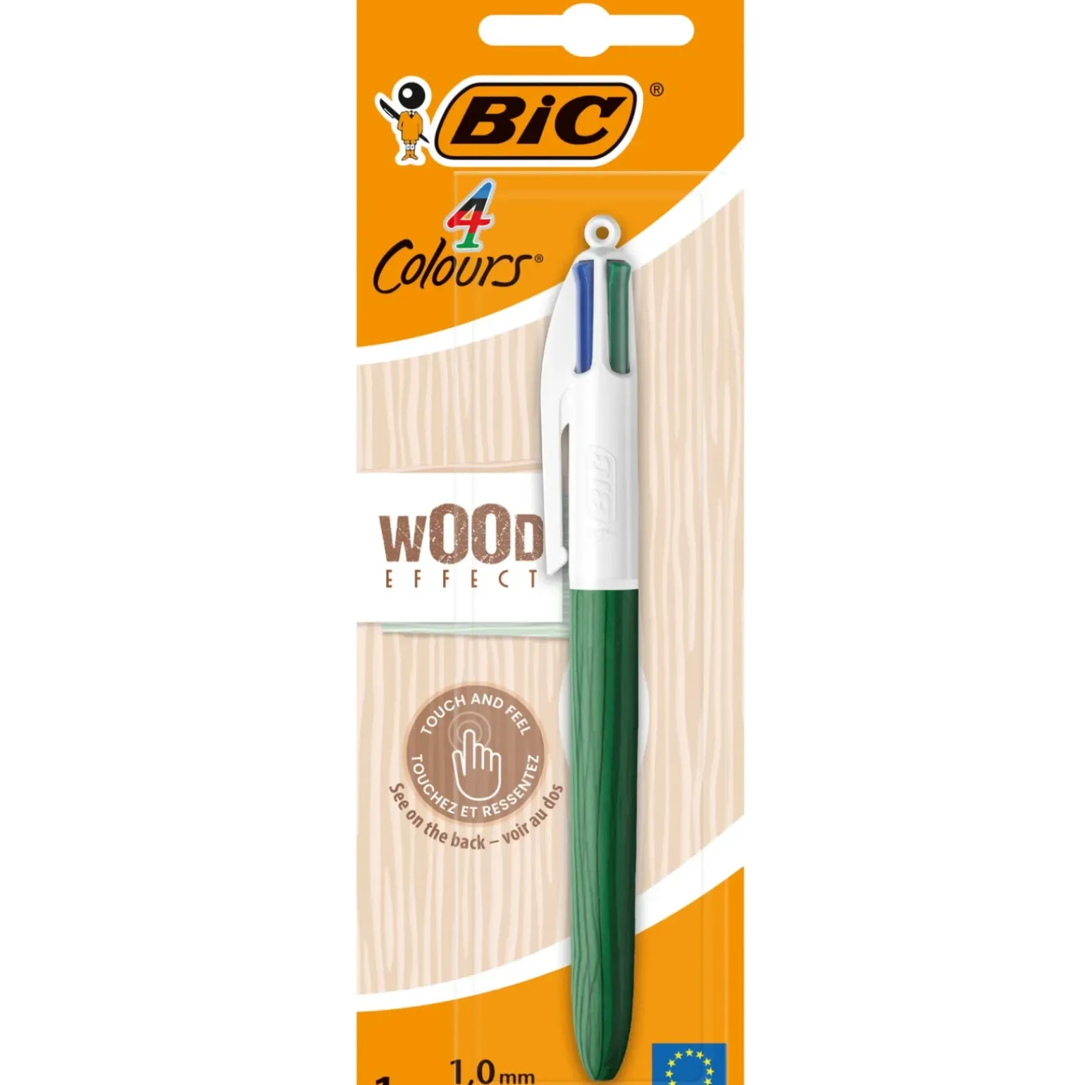 Esferográfica com 4 Cores Wood Bic