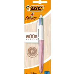 Esferográfica com 4 Cores Wood Bic