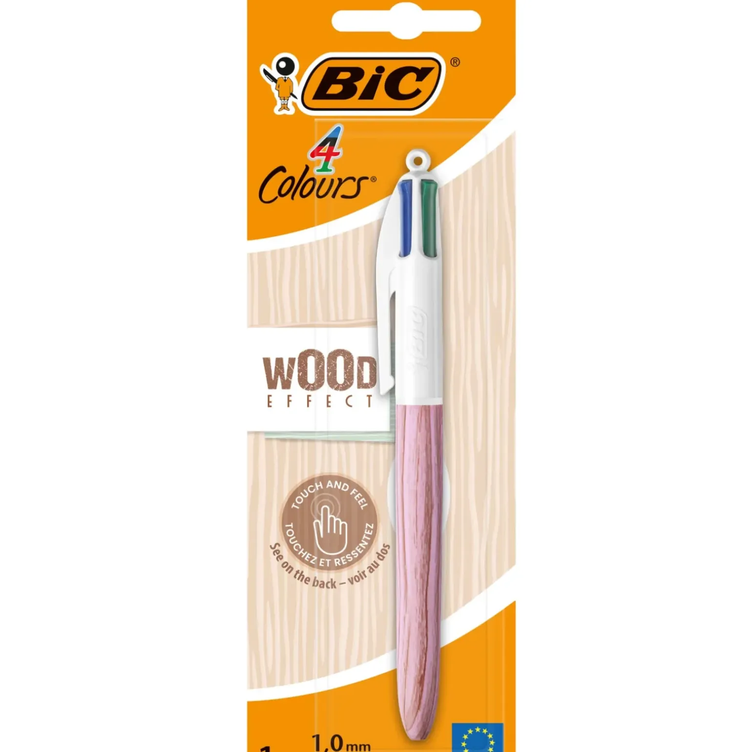 Esferográfica com 4 Cores Wood Bic