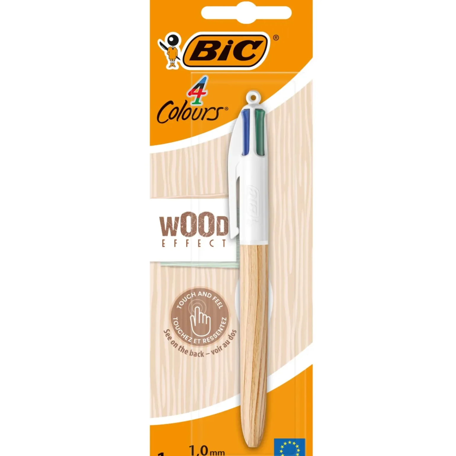 Esferográfica com 4 Cores Wood Bic