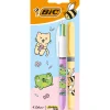 Esferográfica 4 Cores + Sublinhador Pastel Kawaii 2 Unidades