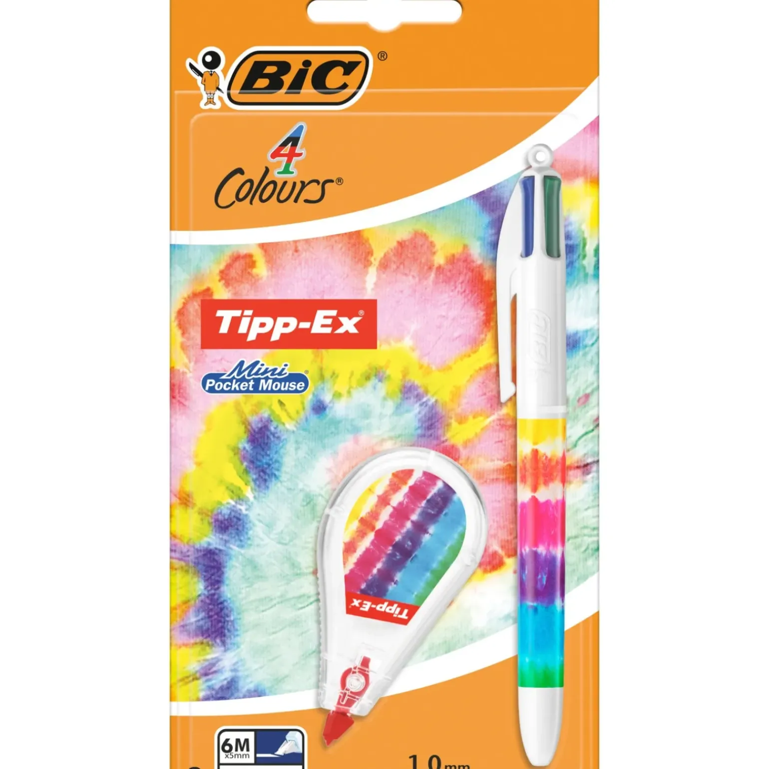 Esferográfica 4Cor+Ti-Ex Mini Pocket Tie Dye Bic