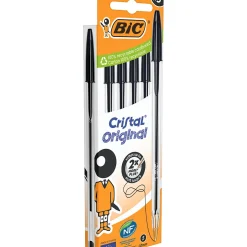 Esferográfica Cristal Medium 5 Unidades Pretas