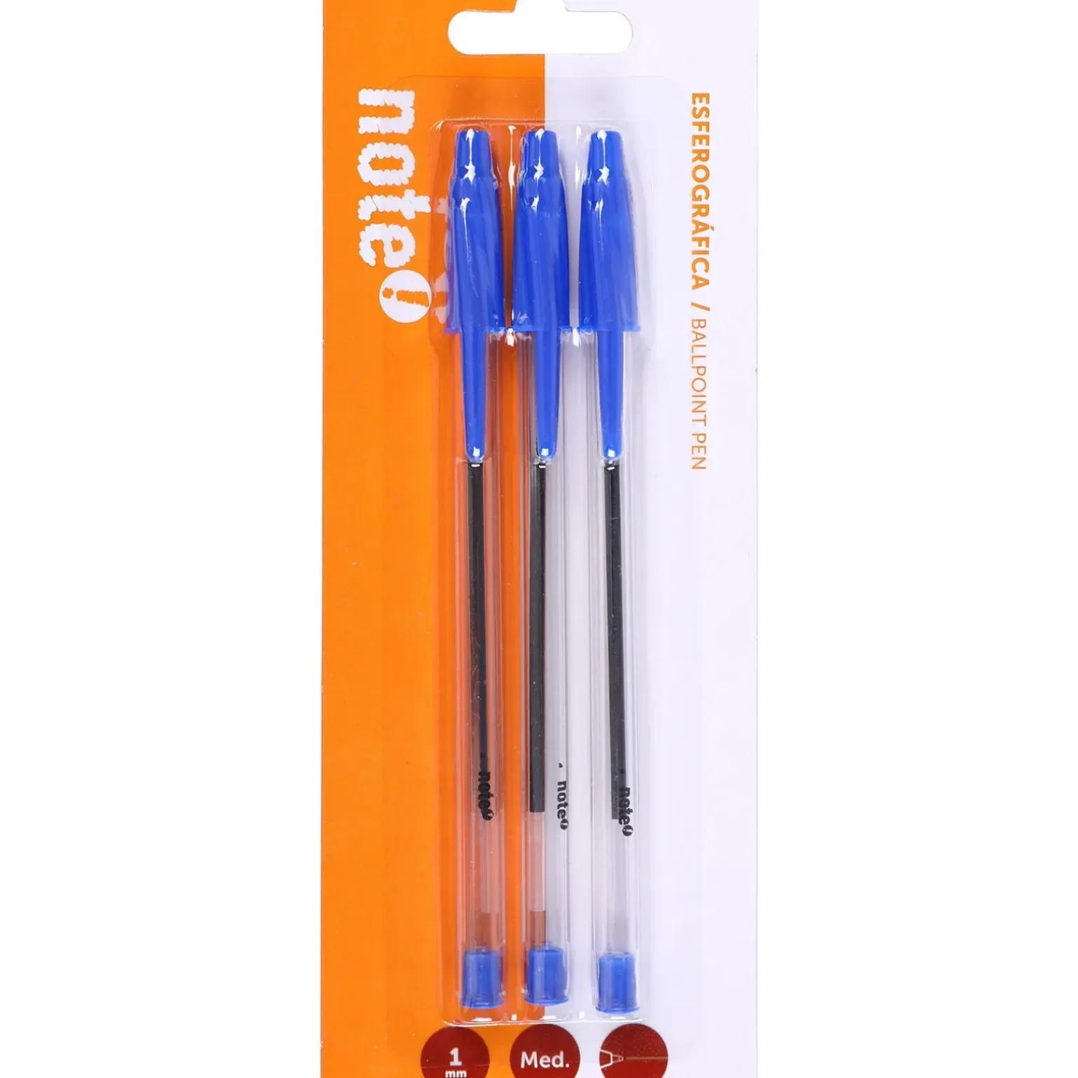 Esferográfica Transparente de Tinta Azul