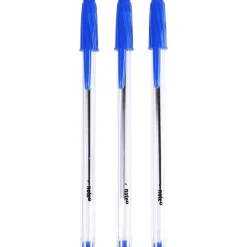 Esferográfica Transparente de Tinta Azul