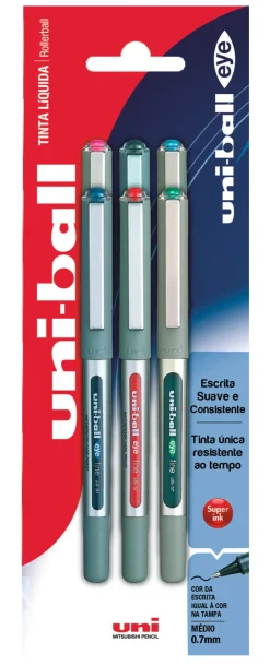 Esferográfica Uni Ub-157 6 Unidades Cores