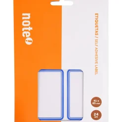 Etiquetas Adesivas 41 x 65mm Borda Azul 24 unidades Note!