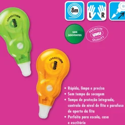 Fita Corretora Micro Roller 8M 2 Unidades Uhu