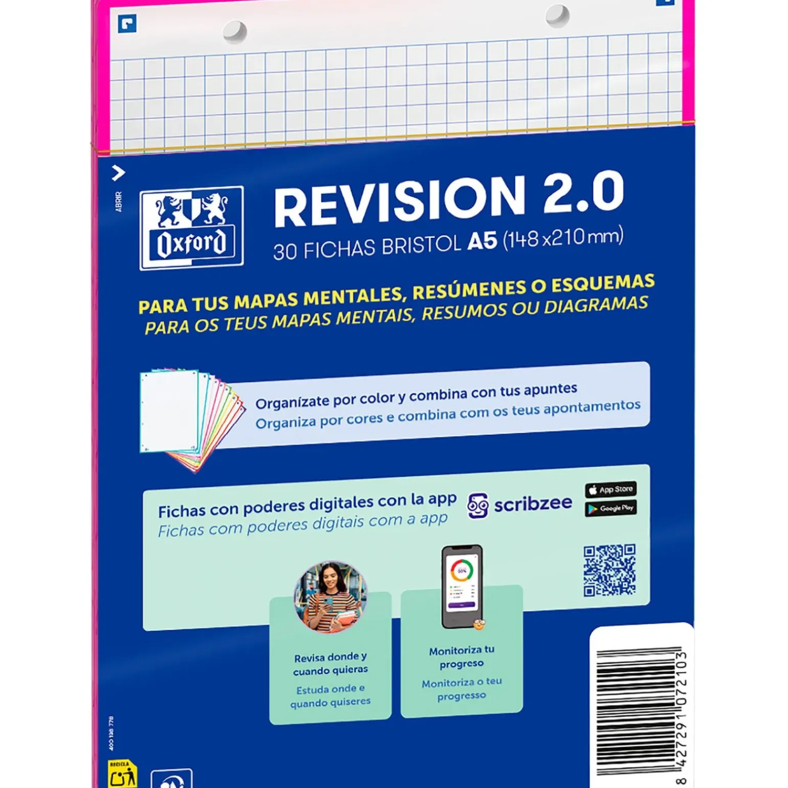 Flashcards 2.0 A5 30 Folhas Fucsia Oxford