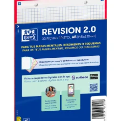 Flashcards 2.0 A5 30 Folhas Quadriculado Vermelho Oxford
