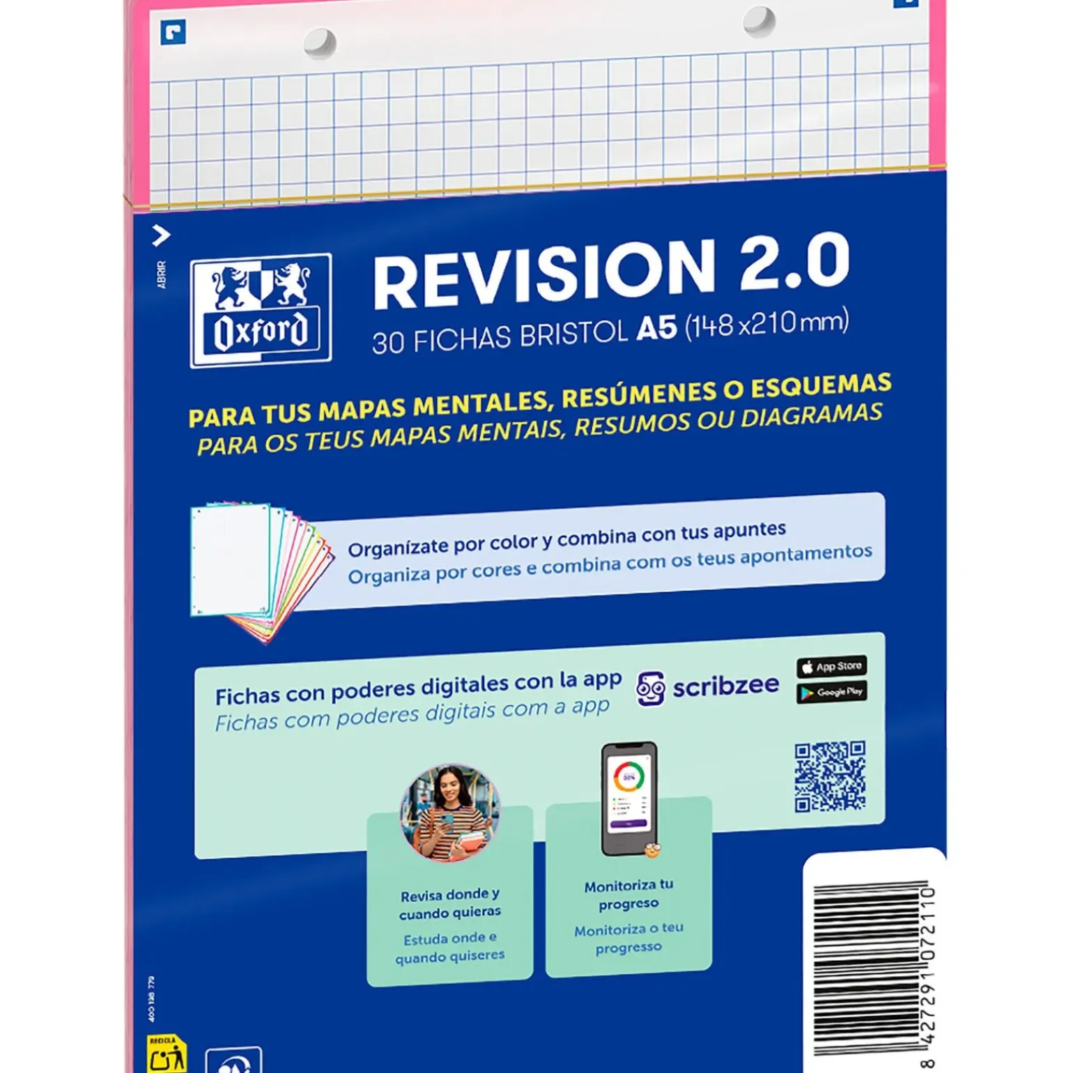 Flashcards 2.0 A5 30 Folhas Rosa Oxford