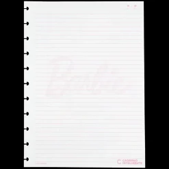 Folhas Pautadas Grandes 90g Barbie™ Pink para Caderno Inteligente