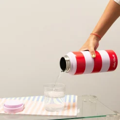 Garrafa Cap. 1L - Red And Pink Stripe