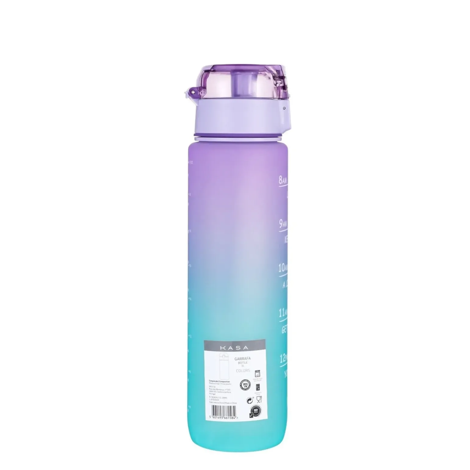 Garrafa Plástico Lilás e Azul 1 Litro