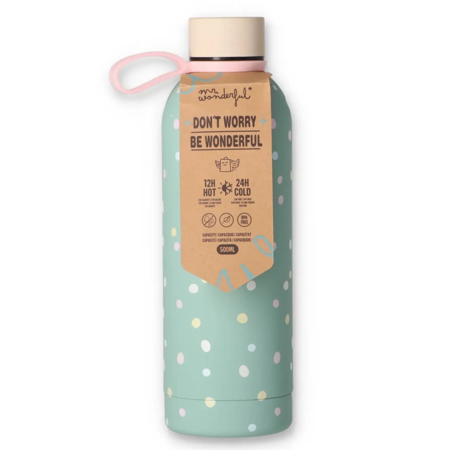 Garrafa Térmica 500Ml - Bolinhas