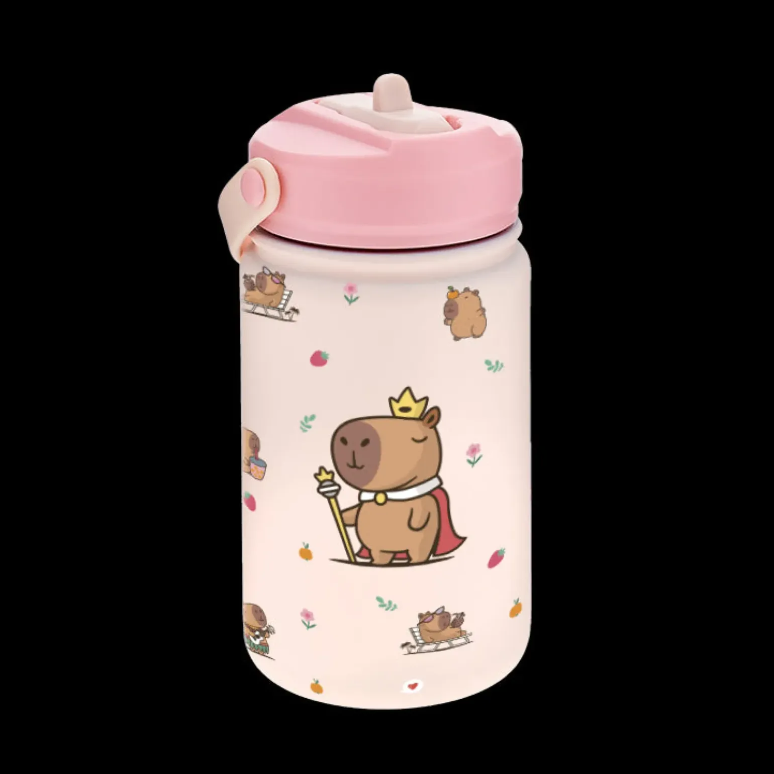Garrafa Térmica 330Ml - Capivara Rosa