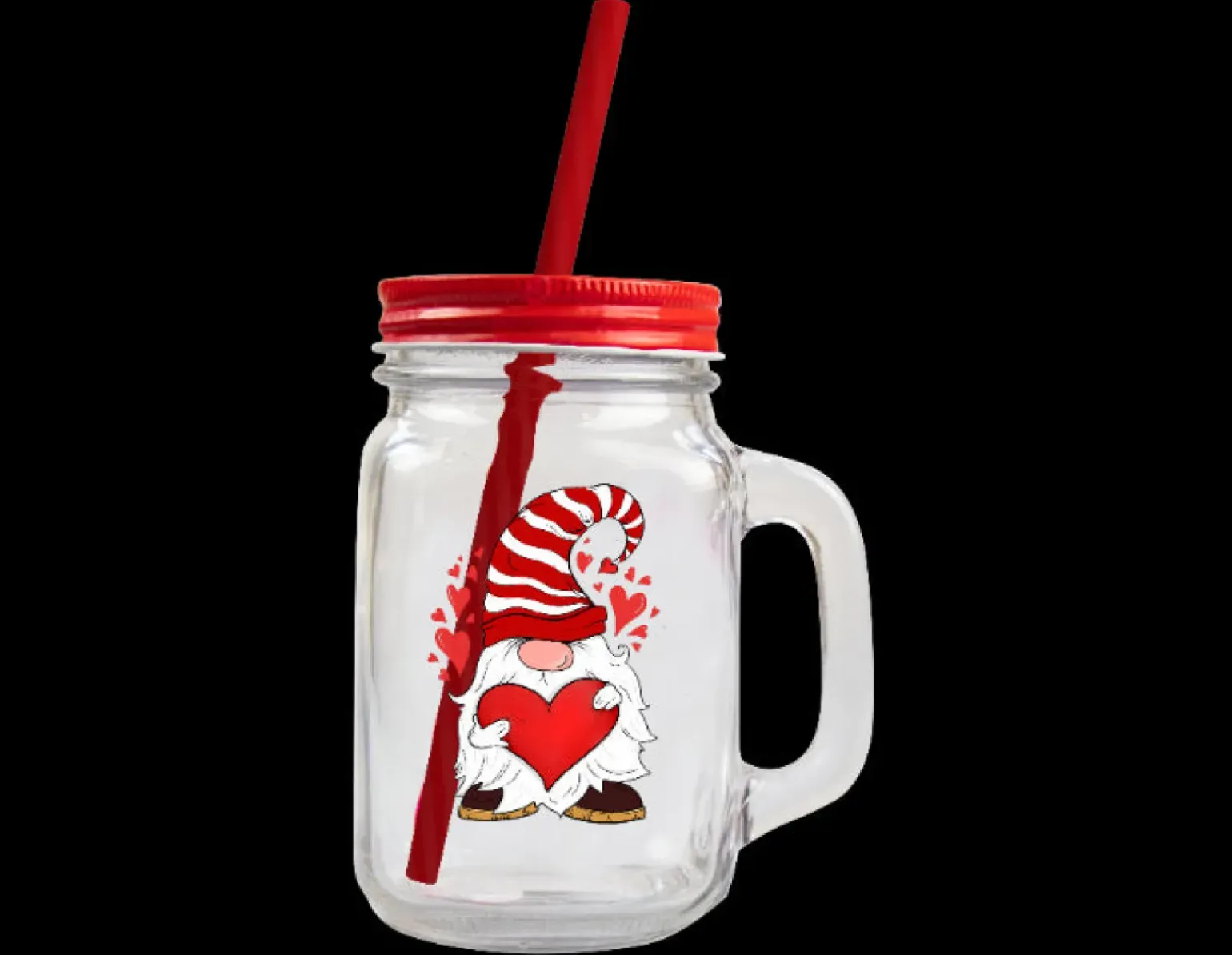 Jarro com Palhinha Cap. 450ml - Valentine