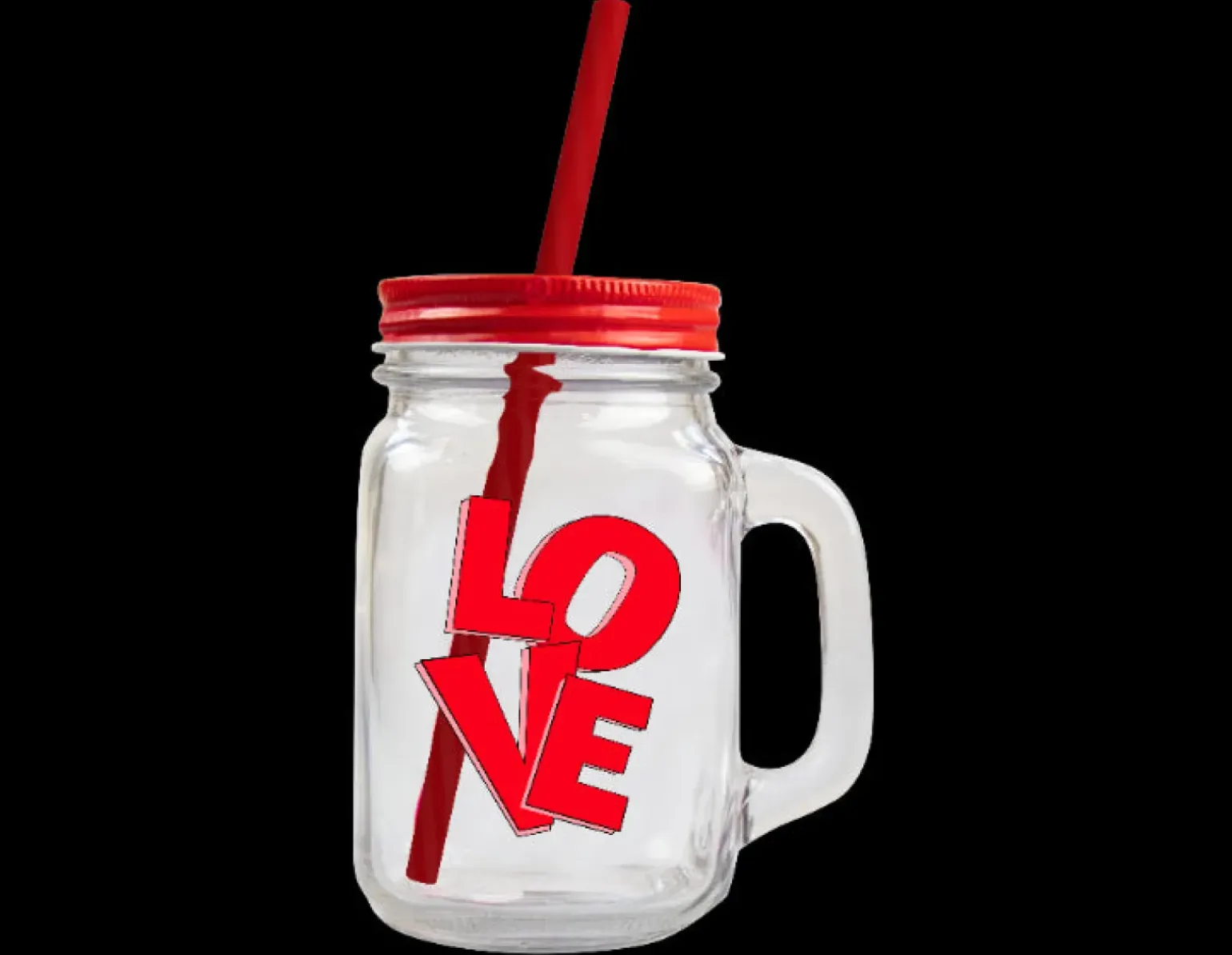 Jarro com Palhinha Cap. 450ml - Valentine