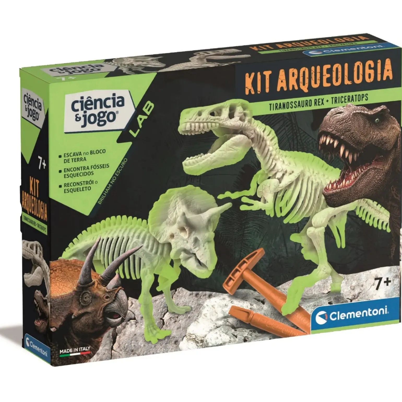 Kit Arqueologia - T Rex + Triceratops