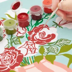 Kit Pintura Por Números - Jarra de Rosas