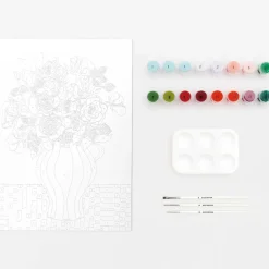 Kit Pintura Por Números - Jarra de Rosas