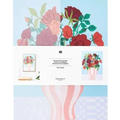 Kit Pintura Por Números - Jarra de Rosas
