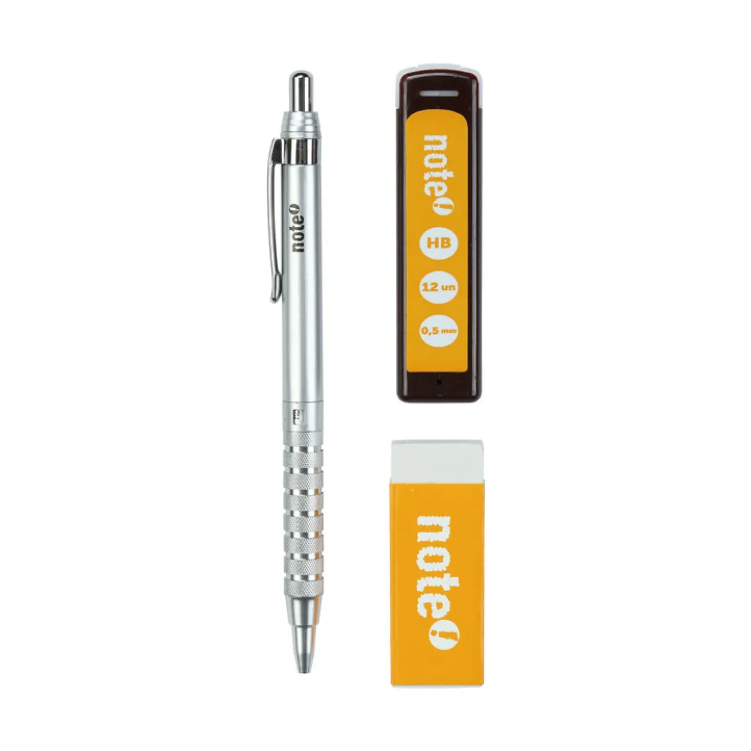 Lapiseira 0.5mm com 12 Minas HB e Borracha