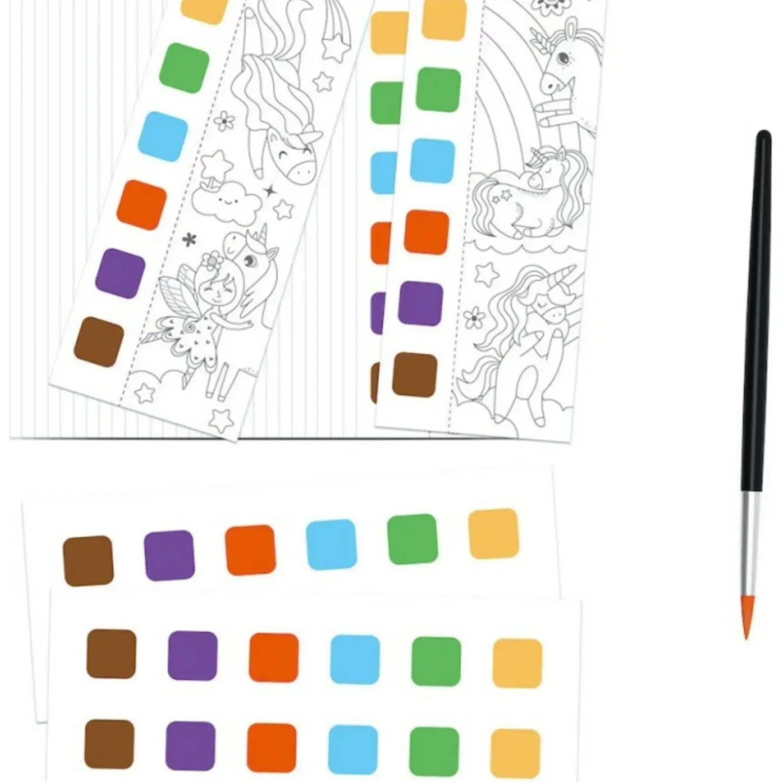 Livro de Pintura com Aguarelas - Unicorns