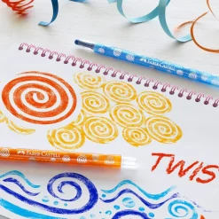 Lápis Cera Jumbo Twist 12 unidades Faber Castell