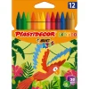 Lápis Cera Plastidecor Exótico 12 unidades Bic