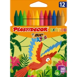 Lápis Cera Plastidecor Exótico 12 unidades Bic