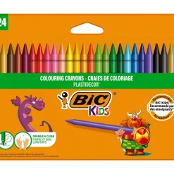 Lápis Cera Plastidecor 24 unidades Bic