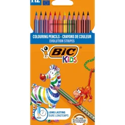 Lápis Cor Evolution Stripes 12 unidades Bic Kid