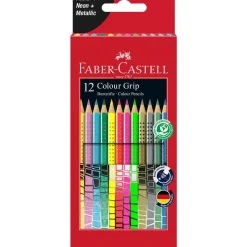 Lápis Cor Grip Pastel/Neon/Metal 12 unidades