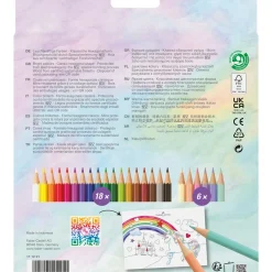 Lápis Cor Hexagono Unicórnio 18 Unidades + 6 Unidades Oferta