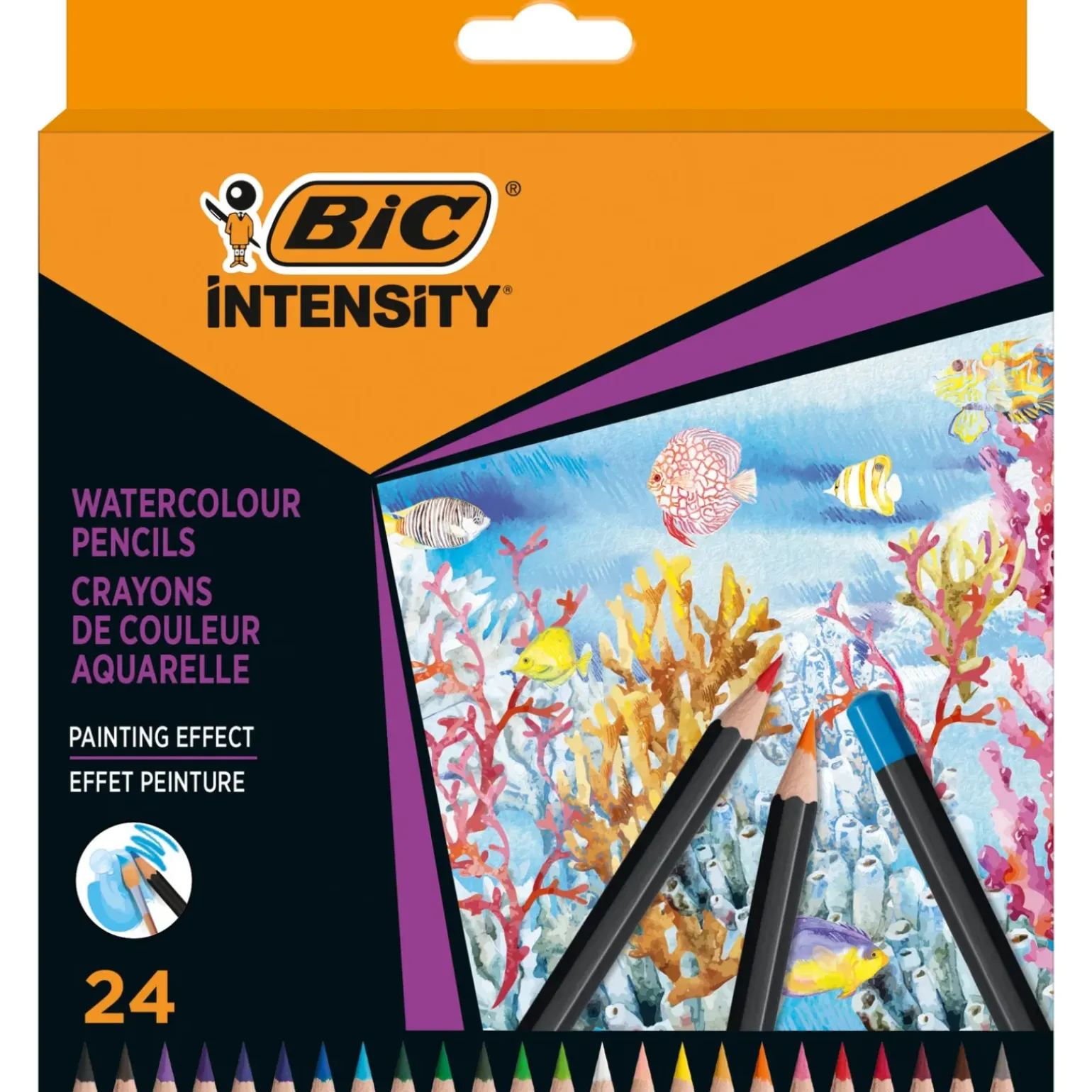 Lápis Cor Intensity Watercolor 24 Unidades Bic
