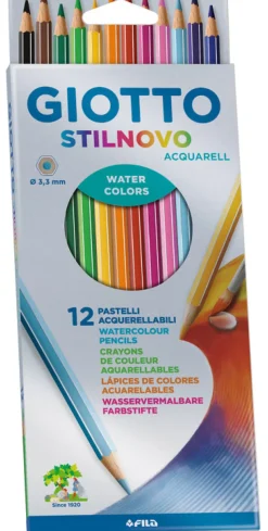 Lápis de Cor Aguarela Stilnovo 12 Unidades Giotto