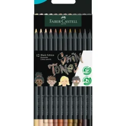 Lápis de Cor Black Edition Tons Pele 12 Unidades Faber Castell