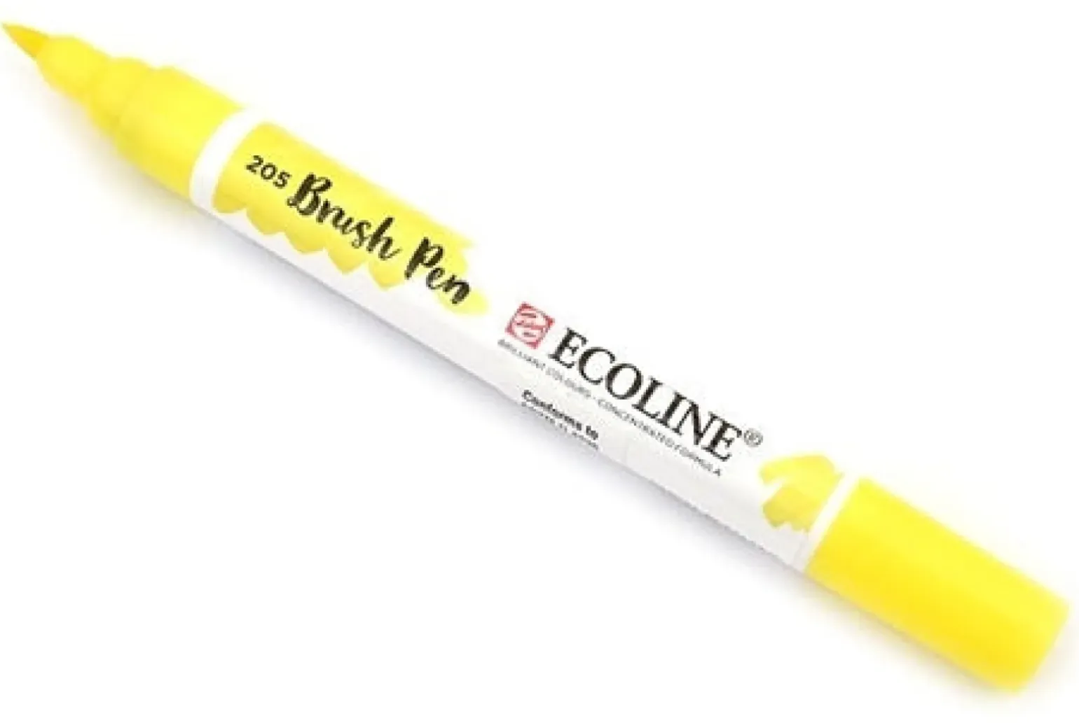 Marcador Ecoline Ponta Pincel Amarelo Limão