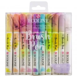 Marcadores Brush Pen Pastel 10 unidades Ecoline