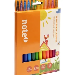 Marcadores Colorir Lavaveis 12 Unidades Note!