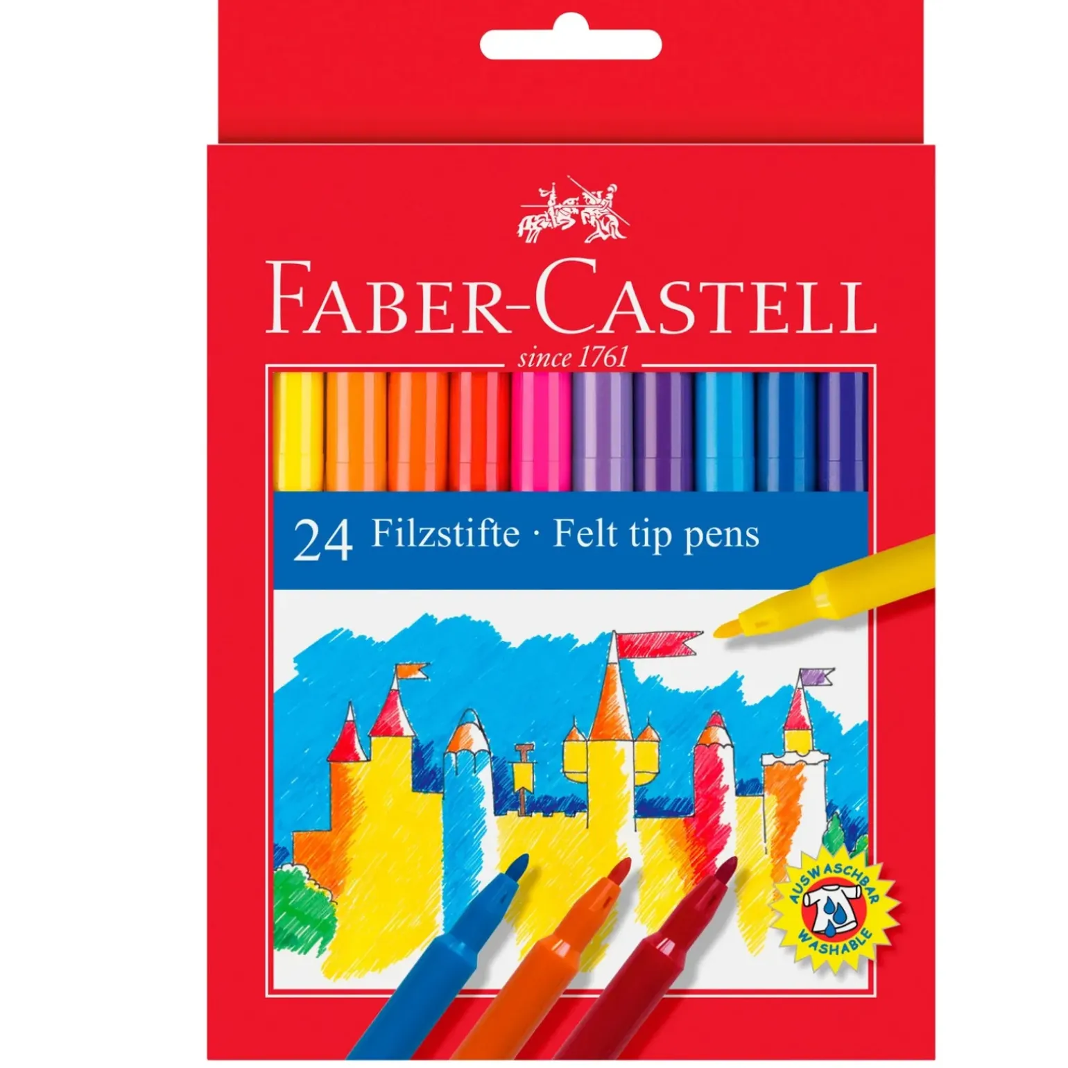 Marcadores de Colorir Finos 24 unidades Faber Castell