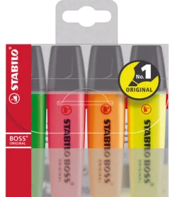 Marcadores Fluorescentes 4 unidades Stabilo Boss