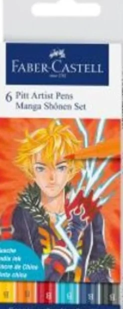 Marcadores Pitt Artist Manga Shonen - 6 unidades