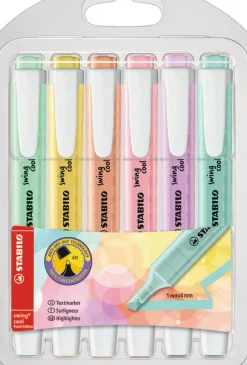 Marcadores Swing Cool Pastel 6 unidades Stabilo